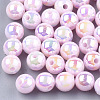 Plastic Beads X-OACR-S027-6mm-10-1