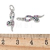 Brass Micro Pave Cubic Zirconia Pendants KK-U056-52P-3