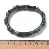 Bamboo Natural Indian Agate Beads Stretch Bracelets for Women Men BJEW-K304-01A-5