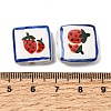 Fruits Hand Painted Handmade Porcelain Beads LAMP-D303-06E-05-3