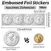 Custom Round Silver Foil Embossed Picture Stickers DIY-WH0503-009-2