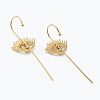 Brass Micro Pave Cubic Zirconia Ear Wrap Crawler Hook Earrings EJEW-J101-18G-2