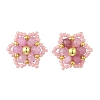 Natural Malaysia Jade Stud Earrings EJEW-MZ00742-01-3