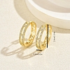 Hollow Brass Clear Cubic Zirconia Hoop Earrings OV8801-2
