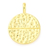 Rack Plating Brass Micro Pave Cubic Zirconia Pendants KK-M021-06G-1