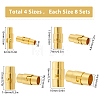 32Sets 4 Style Brass Locking Tube Magnetic Clasps KK-SC0002-88G-2