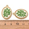 304 Stainless Steel & Cloth Embroidered Pendants FB-CBAFBAF-09G-01-3