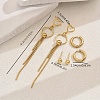 Stainless Steel Ring Tassel Earrings Sets LS-OV1980-3-2