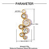 304 Stainless Steel with Crystal Rhinestone Pendants RB-OY001-08G-2