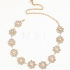 Alloy Crystal Rhinestone with Imitation Pearl Flower Link Chain Belly Belts for Women FS-WGCF5A6-01-5