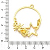 Ocean Theme Alloy Open Back Bezel Pendants PALLOY-F321-03C-G-3