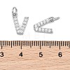 SHEGRACE Brass Micro Pave Clear Cubic Zirconia Pendants XGRQ29717-394P-V-3