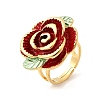 304 Stainless Steel Enamel Finger Rings for Women RJEW-G373-01G-02-4