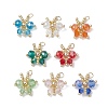 Glass Seed Beaded Butterfly Pendants PALLOY-MZ00562-1