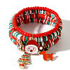Christmas 304 Stainless Steel Enamel Christmas Tree & Reindeer & Gift Bracelets LQ5841-5-1