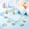 10Pcs 2 Styles Transparent Resin Pendants RESI-TA0005-61-6