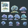 10Pcs 10 Styles Flower Tree Waterproof PET Stickers DIY-G121-03D-1