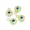 Handmade Evil Eye Lampwork Charms KK-F764-13G-03-1