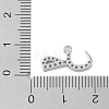 Rack Plating Brass Micro Pave Clear Cubic Zirconia Pendants KK-A224-03Q-P-3
