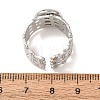 Woven Bezel 304 Stainless Steel Cuff Ring Components SA-CBAD8FA-01P-02-3