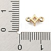 Brass Pave Clear Cubic Zirconia Connector Charms KK-C057-02G-3