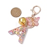 Letter A Resin & Butterfly Acrylic Pendant Keychain KEYC--JKC00932-3