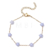 Synthetic Blue Lace Agate Beaded Link Bracelets BJEW-JB12851-01-2