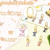 10Pcs 10 Styles Alloy Enamel Dog with Bone Pendant Decorations HJEW-YW00297-3