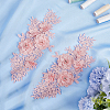 Flower Pattern Polyester Embroidered Lace Appliques DIY-WH0308-455A-4