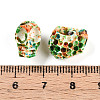 Spray Painted Resin Beads Strands RESI-N041-01C-4