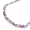 Natural Amethyst Beads Link Bracelets BJEW-JB11835-04-3