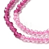 2 Colors Transparent Glass Beads Strands GLAA-G093-01A-3