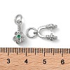 Brass Micro Pave Cubic Zirconia Peg Bails Pendants KK-K277-11P-3