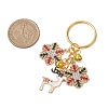 Alloy Enamel with Cubic Zirconia Keychain KEYC-JKC00862-3