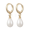 Shell Pearl Leverback Earrings EJEW-JE06905-2