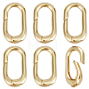 6Pcs Brass Spring Gate Rings KK-BC0014-89-1