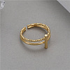 Brass Cuff Open Rings for Women WGEB30E-03-1