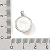 Natural Tiger Eye & Natural Shell Pendants KK-N289-08P-01-3