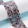 Natural Amethyst & Natural Garnet & Natural Black Stone Beads Strands G-G003-C03-01-2