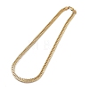 304 Stainless Steel Mesh Necklaces NJEW-Q335-09G-1
