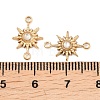 304 Stainless Steel Micro Pave Cubic Zirconia Connector Charm X-ZIRC-F147-02G-03-3