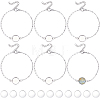 16Pcs 304 Stainless Steel Paperclip Chain Satellite Chain Bracelet Making BJEW-SP0001-32C-1