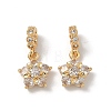 Brass Pave Cubic Zirconia  European Dangle Charms KK-A286-23G-01-1