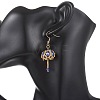 Transparent Electroplate Glass & Seed Glass Beads Dangle Earrings EJEW-MZ00714-3