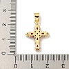 Rack Plating Brass Micro Pave Cubic Zirconia Pendants X-KK-C074-32G-01-3