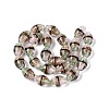 Two Tone Color Handmade Foil Glass Beads FOIL-Q001-01G-2