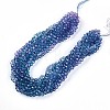 Baking Paint Transparent Glass Beads Strands DGLA-A035-T8mm-A07-1