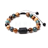 Natural Mixed Gemstone Braided Bead Bracelets PW-WG96204-17-1