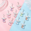Heart Angel Alloy & Acrylic Pendant Decorations HJEW-JM04595-1
