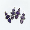 Natural Amethyst Pendants G-Q158-04A-1